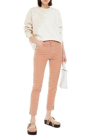 IRO Cotton-blend velvet slim-leg pants