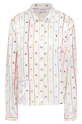 MORGAN LANE Ruthie printed satin pajama top