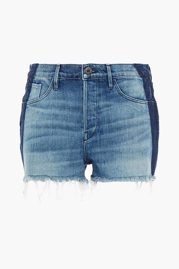 3X1 Two-tone denim shorts