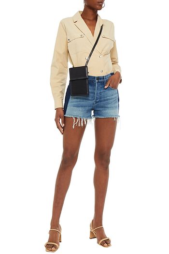3X1 Two-tone denim shorts