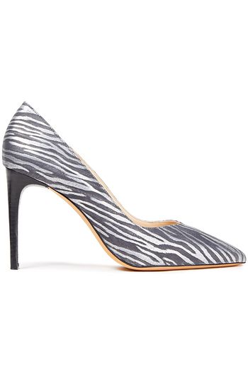 IRO Pumps aus bedrucktem Leder mit Metallic-Effekt