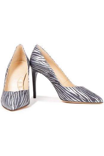 IRO Pumps aus bedrucktem Leder mit Metallic-Effekt