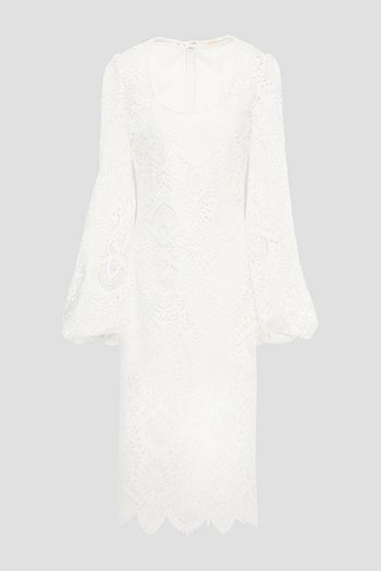 SARA BATTAGLIA Guipure lace dress