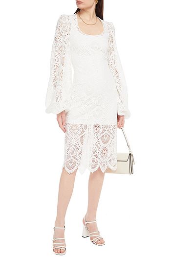 SARA BATTAGLIA Guipure lace dress