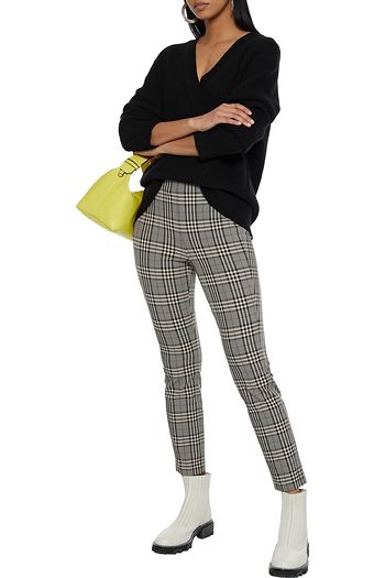 RAG & BONE Simone cropped checked woven skinny pants