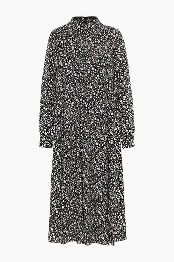 MIKAEL AGHAL Floral-print crepe de chine midi dress