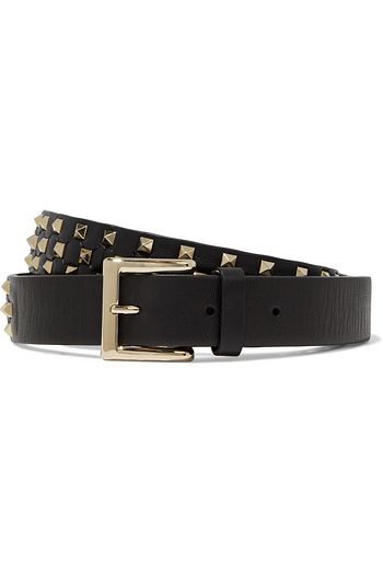 VALENTINO GARAVANI Rockstud Spike quilted leather belt