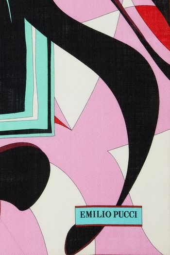 EMILIO PUCCI Printed wool and silk-blend twill scarf