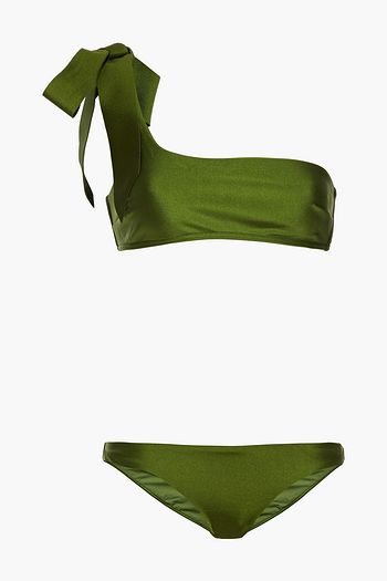 ZIMMERMANN Empire one-shoulder bow-detailed bikini