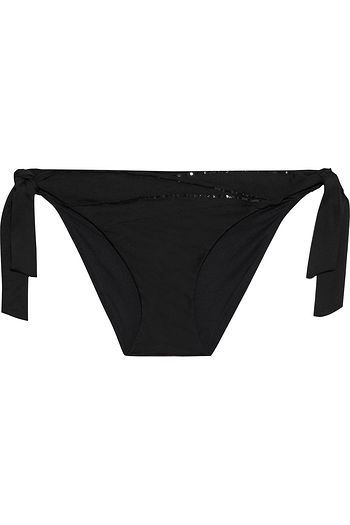 LA PERLA Conchiglia pleated sequin-embellished low-rise bikini briefs