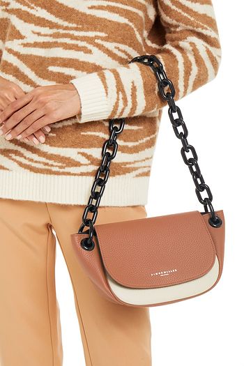 SIMON MILLER Bend two-tone pebbled-leather shoulder bag