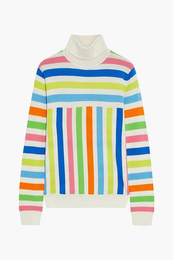 CHINTI & PARKER Striped wool and cashmere-blend turtleneck sweater