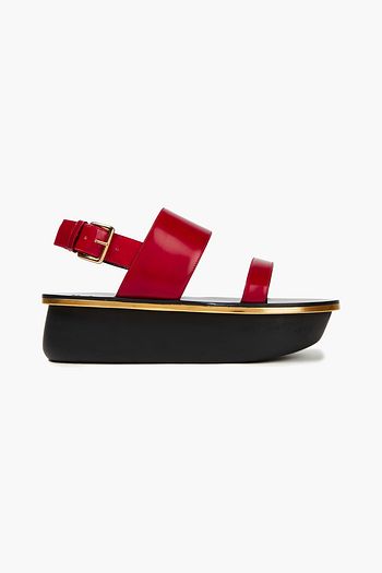 MARNI Plateausandalen aus Glanzleder
