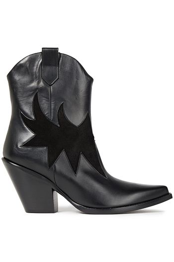 REDEMPTION Leather and suede ankle boots