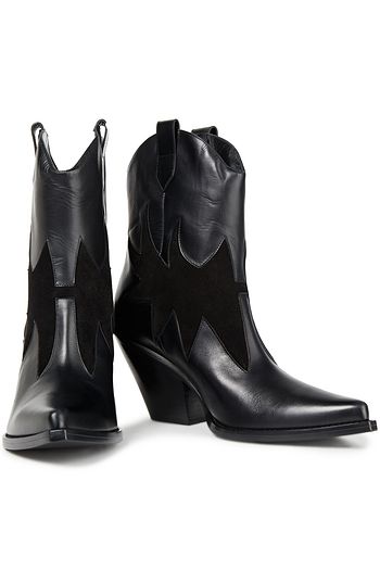 REDEMPTION Leather and suede ankle boots