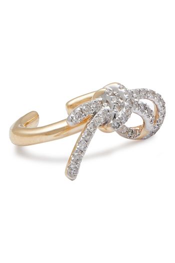 ADINA REYTER Forget Me Knot Ear Cuff aus 14 KT. Gold mit Diamanten