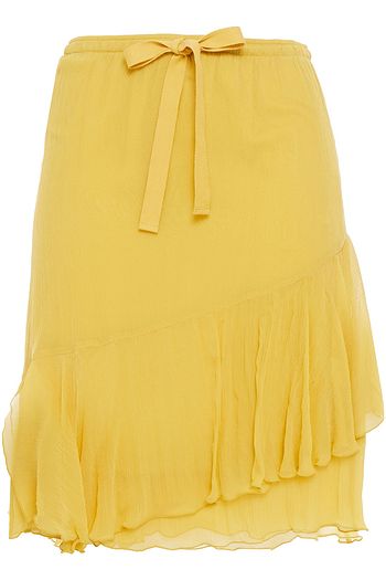 SEE BY CHLOÉ Ruffled silk-georgette mini skirt