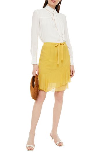 SEE BY CHLOÉ Ruffled silk-georgette mini skirt