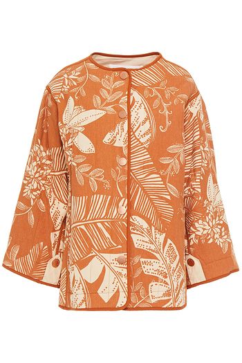 SEE BY CHLOÉ Printed linen and cotton-blend jacket