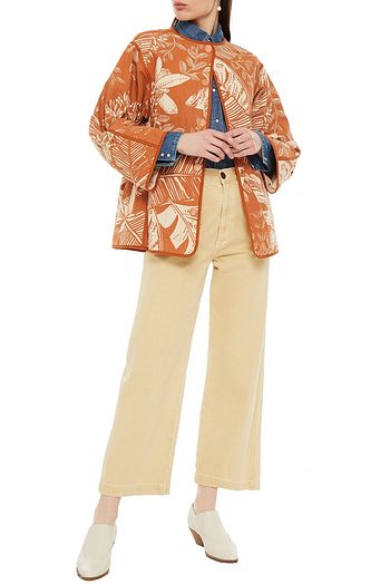 SEE BY CHLOÉ Printed linen and cotton-blend jacket