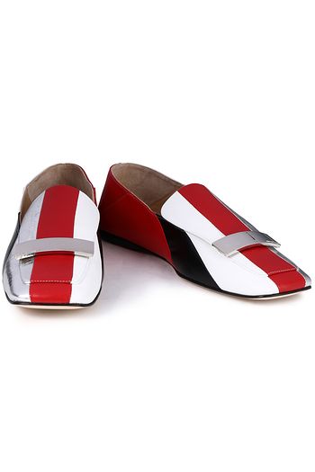 SERGIO ROSSI sr1 Loafers aus Leder in Colour-Block-Optik mit einklappbarer Fersenpartie