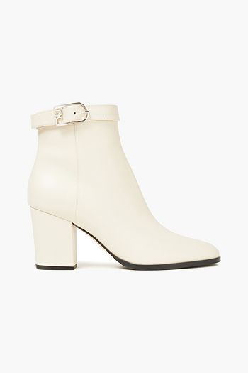 SERGIO ROSSI Ankle Boots aus Leder mit Schnalle