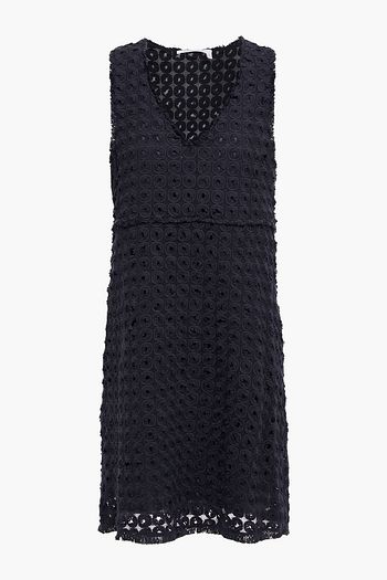 SEE BY CHLOÉ Frayed crocheted cotton lace mini dress