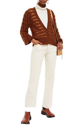 SEE BY CHLOÉ Burnout-effect knitted cardigan