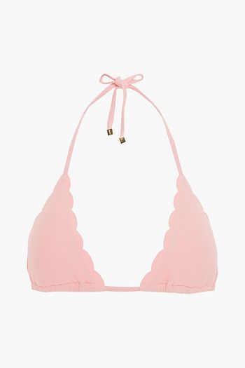 HEIDI KLEIN Stretch-piquè triangle bikini top