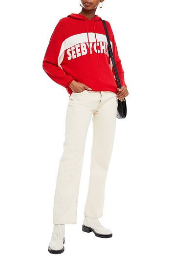 SEE BY CHLOÉ Intarsia-knit hoodie