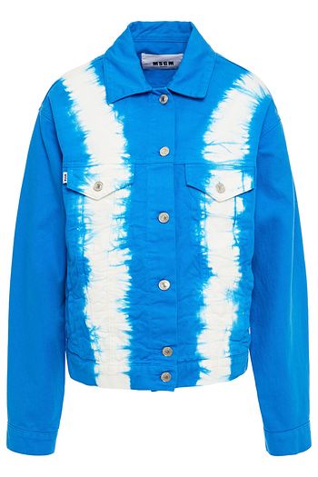 MSGM Tie-dyed denim jacket