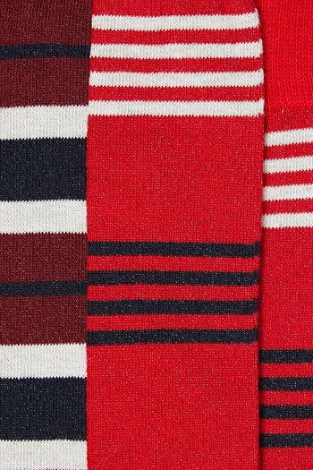BURBERRY Embroidered striped cotton-blend socks