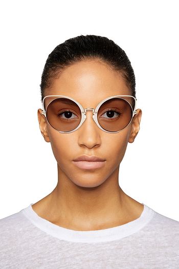 MIU MIU Cat-eye gold-tone sunglasses