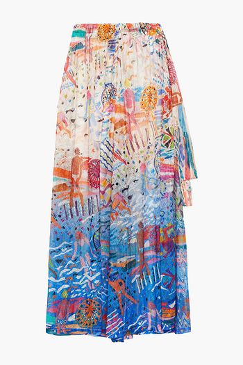 MISSONI MARE Mare printed crochet-knit culottes