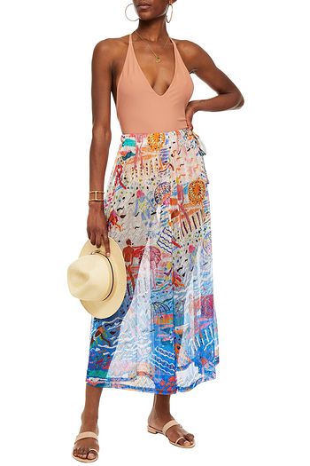 MISSONI MARE Mare printed crochet-knit culottes