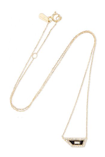 ADINA REYTER Kette aus 14 KT. Gold mit Diamanten und Emaille