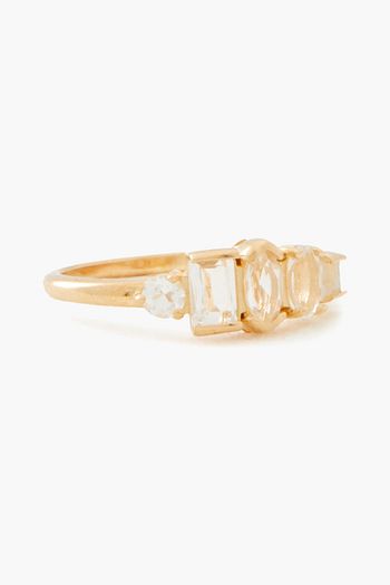 CORNELIA WEBB 24-karat gold-plated topaz ring