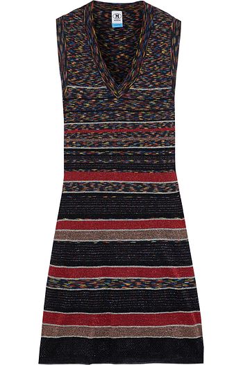 M MISSONI Metallic striped wool-blend dress