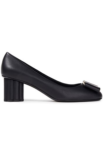 SALVATORE FERRAGAMO Capua 55 bow-embellished leather pumps