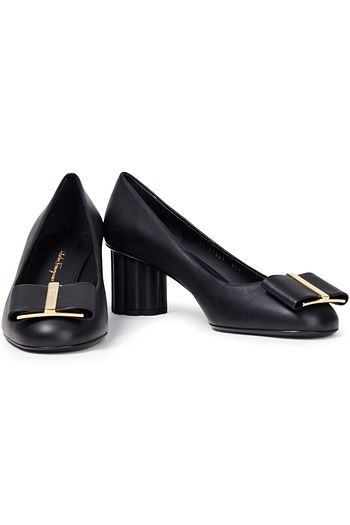 SALVATORE FERRAGAMO Capua 55 bow-embellished leather pumps