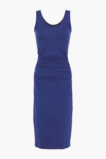 ENZA COSTA Ruched jersey midi dress