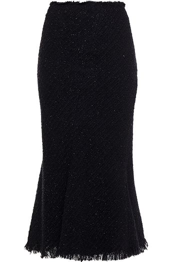 ALEXANDER WANG Fluted metallic tweed midi skirt