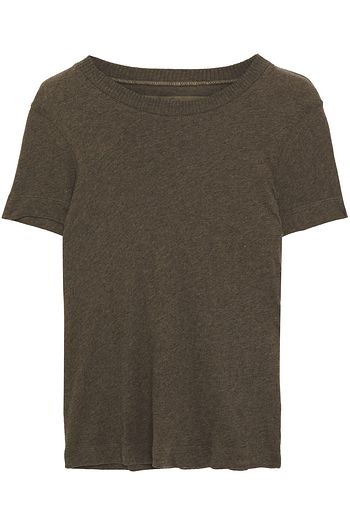 ENZA COSTA Mélange cotton and cashmere-blend jersey T-shirt