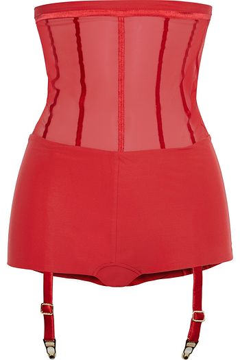 LA PERLA Floralia stretch-tulle and jersey high-rise briefs
