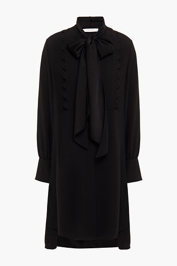 CHLOÉ Pussy-bow satin-crepe dress