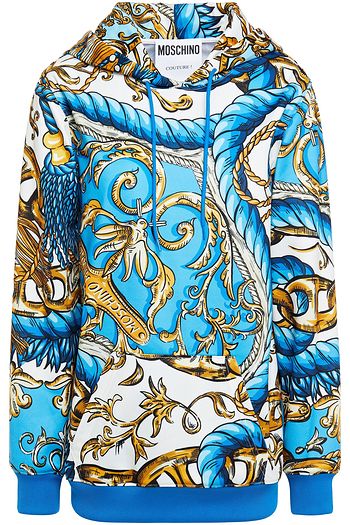 MOSCHINO Printed jersey hoodie