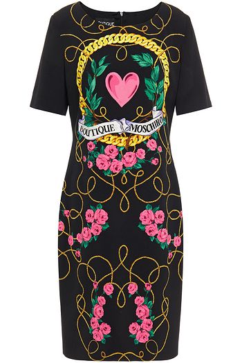 BOUTIQUE MOSCHINO Printed stretch-crepe dress