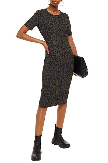 BOUTIQUE MOSCHINO Leopard-print stretch-jersey dress