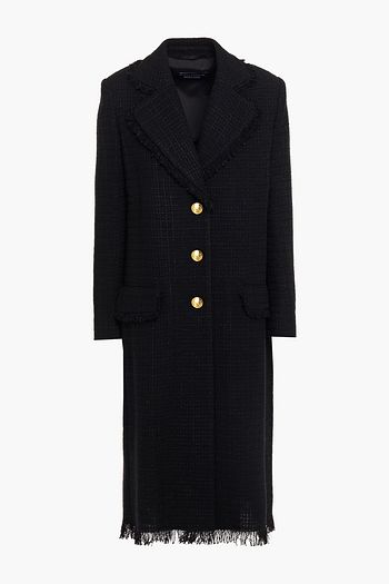 BOUTIQUE MOSCHINO Frayed tweed coat