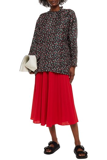 MARNI Tunika aus Seiden-Twill mit floralem Print